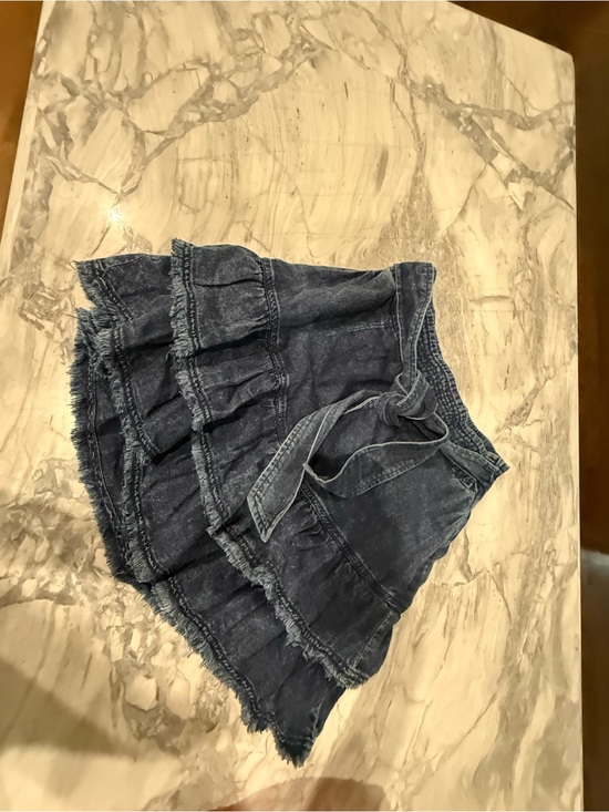 Pilcro Dresses & Skirts - Pilcro Denim Tiered Ruffle Mini Skirt - Blue